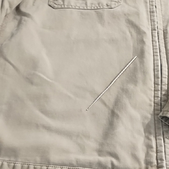 GAP Tan Cotton Canvas Utility Jacket Classic Collar Zip Front - Picture 10 of 16